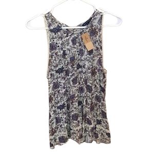 AMERICAN EAGLE OUTFITTERS Long Blouse Purple Floral